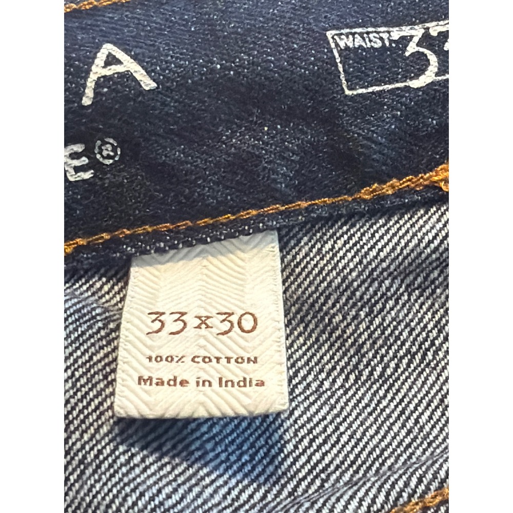 Sonoma Life Style Mens Dark Wash Straight Leg Denim Jeans 33x30 Indigo Cotton - Picture 6 of 9